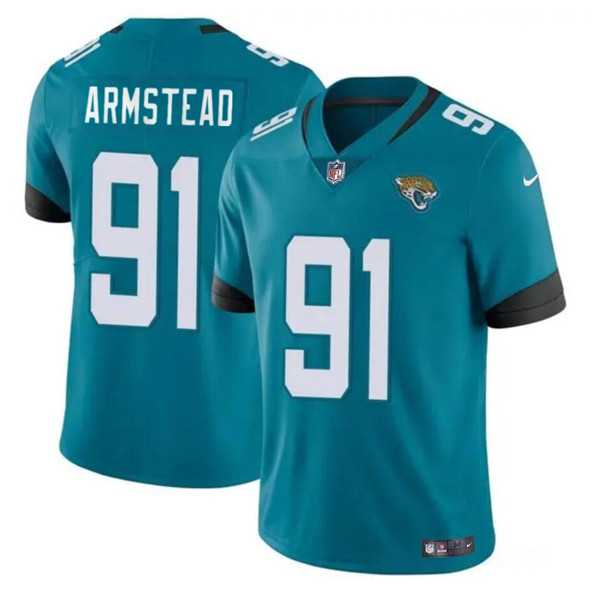 Men & Women & Youth Jacksonville Jaguars #91 Arik Armstead Teal Vapor Untouchable Limited Football Stitched Jersey